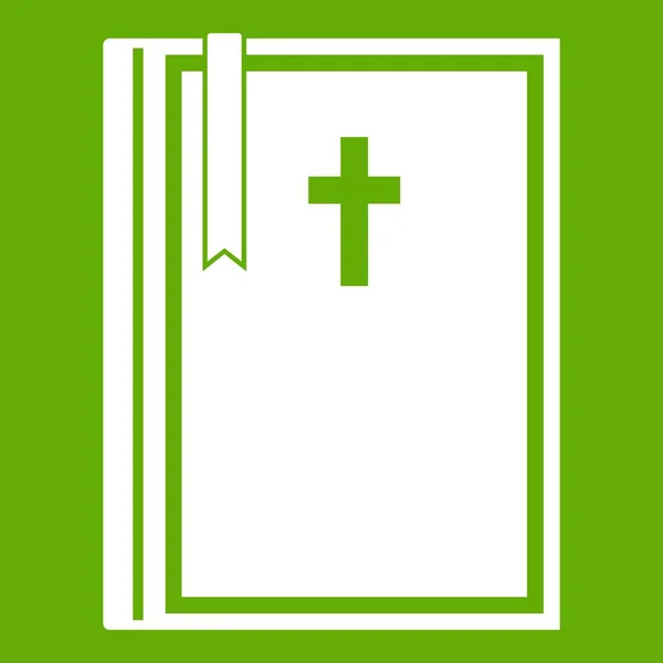 Bible icon green — Stock Vector