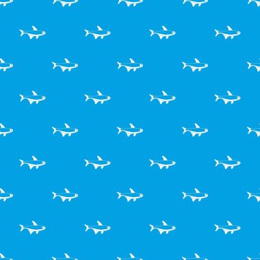 Kesintisiz mavi balık desen