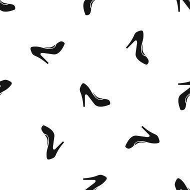 Kadın ayakkabı topuklu desen sorunsuz siyah