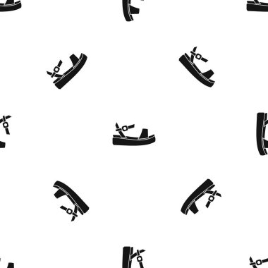 Kadınlar sandale desen sorunsuz siyah