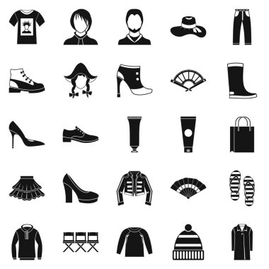 Ayakkabı Lehçe Icons set, basit tarzı