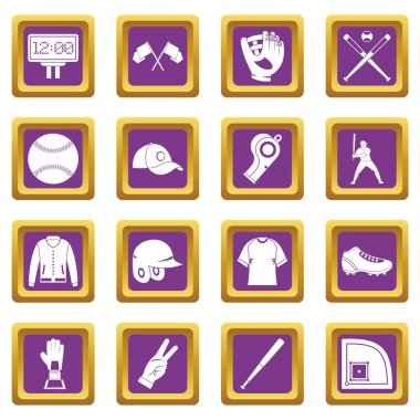 Beyzbol simgeler mor ayarla