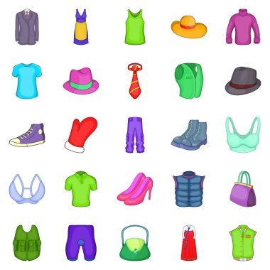 Corslet Icons set, karikatür tarzı