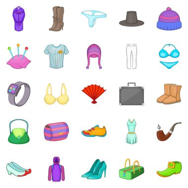 Vogue Icons set, karikatür tarzı