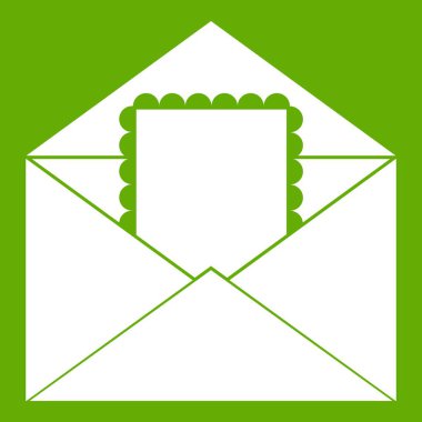 Kart simgesi yeşil zarf