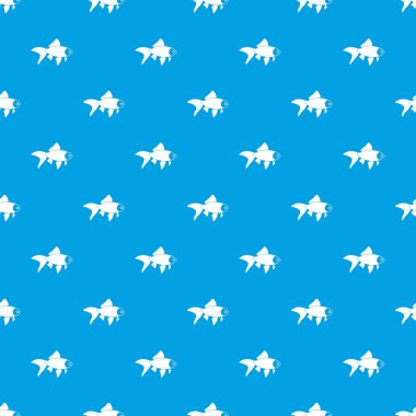 Kesintisiz mavi balık desen