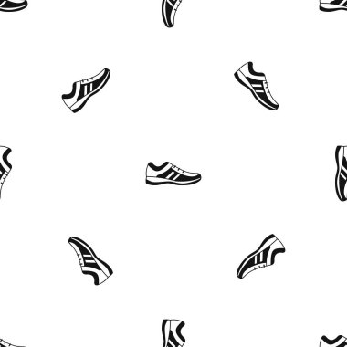 Erkek spor ayakkabı desen sorunsuz siyah