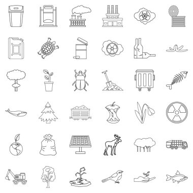 Felaket Icons set, anahat stili