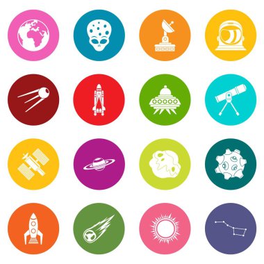 Çok renk alanı Icons set