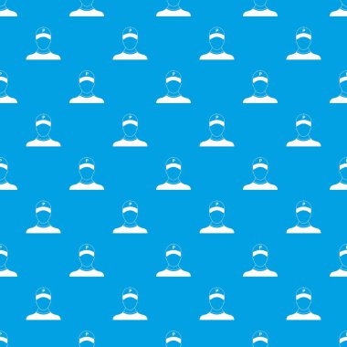 Park görevlisi desen kesintisiz mavi