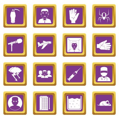 Fobi simgeleri simgeleri mor ayarla