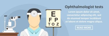 Göz doktoru testleri afiş yatay kavramı