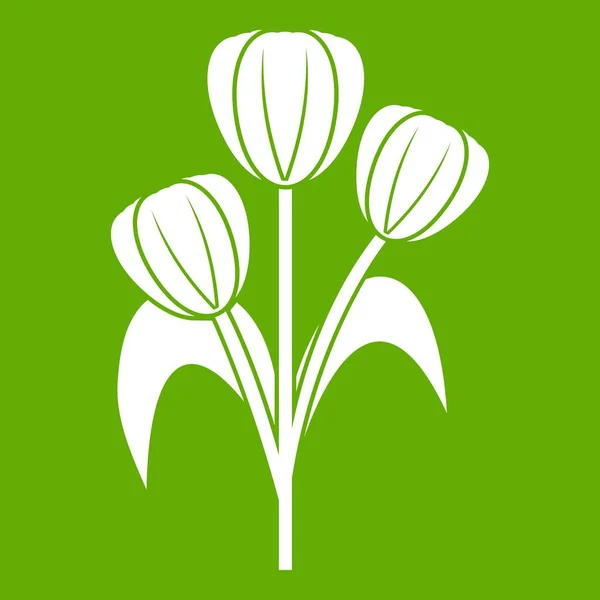 Icono flores verde — Archivo Imágenes Vectoriales