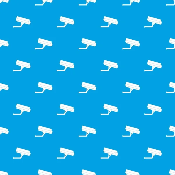 Modèle de caméra de surveillance sans couture bleu — Image vectorielle