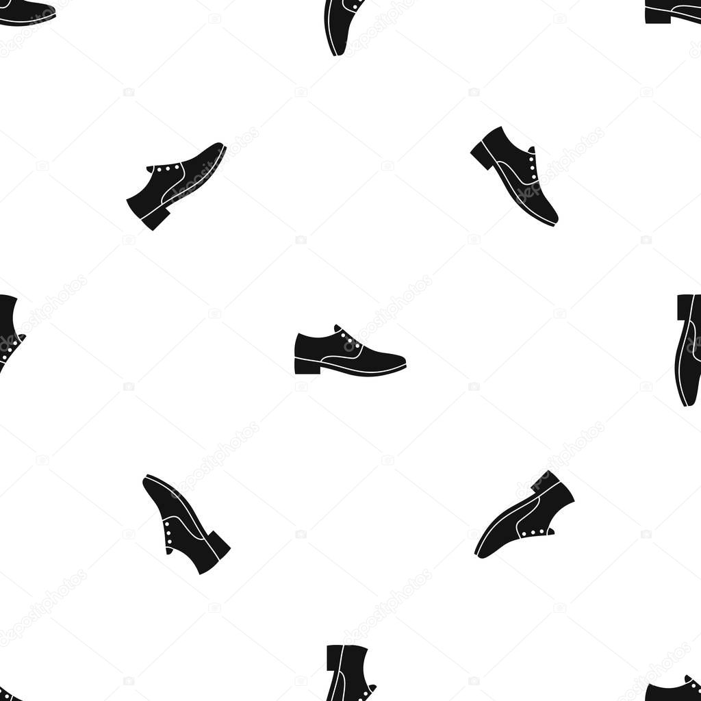Men shoe pattern seamless black