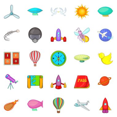 Gezinti Icons set, karikatür tarzı