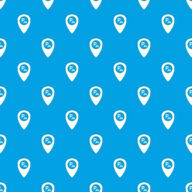 Harita göstergesi ile araba park desen kesintisiz mavi