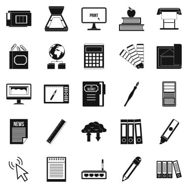 Portföy Icons set, basit tarzı