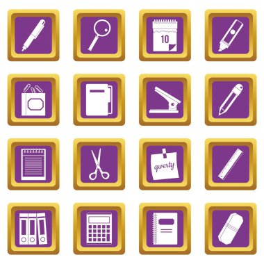 İleti örneği simgeleri simgeleri mor ayarla