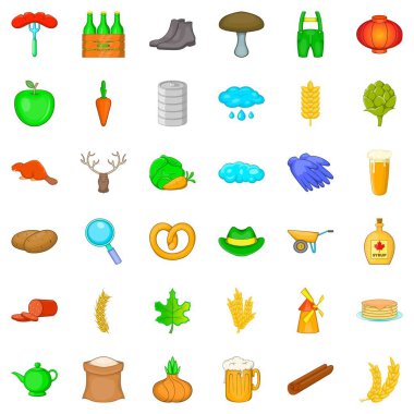 Sezon Icons set, karikatür tarzı