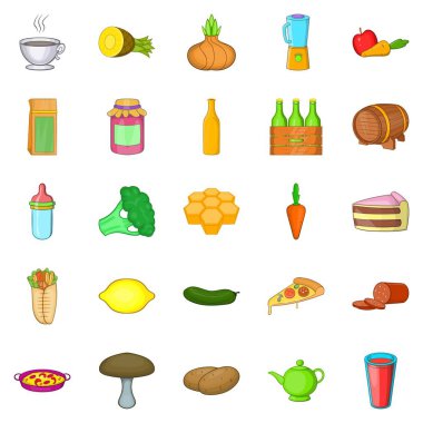 Kasap Icons set, karikatür tarzı