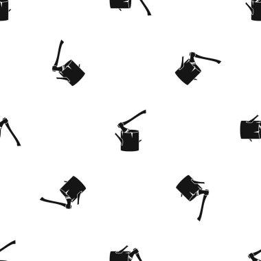 Ağaç güdük desen sorunsuz siyahlı sıkışmış balta