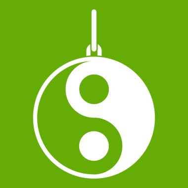 Yin Yang sembolü simgesi yeşil