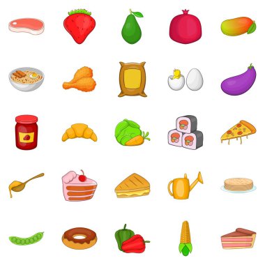 Stil Icons set garson, çizgi film