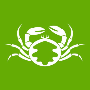 Taze canlı yengeç simgesi yeşil