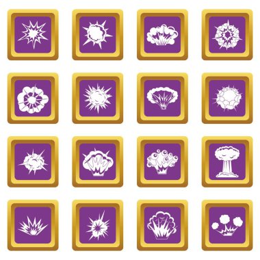 Mor patlama Icons set