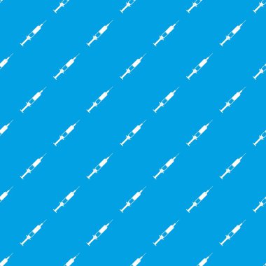 Şırınga desen kesintisiz mavi