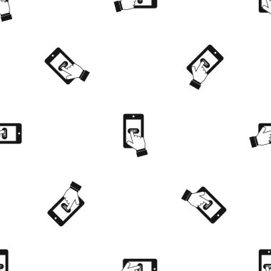 Smartphone desen sorunsuz siyah oyun oynarken