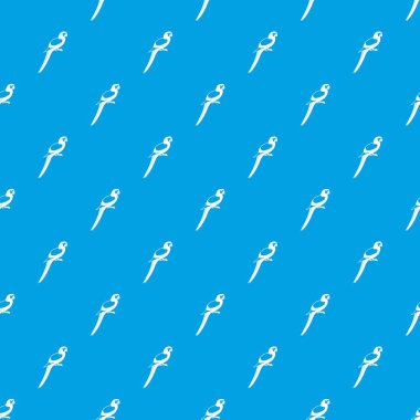 Papağan desen kesintisiz mavi