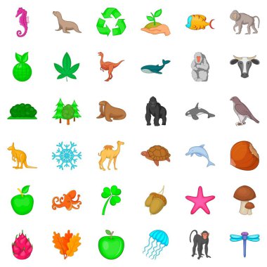 Biyo Icons set, karikatür tarzı