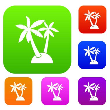 Palm ağaçlar set koleksiyonu