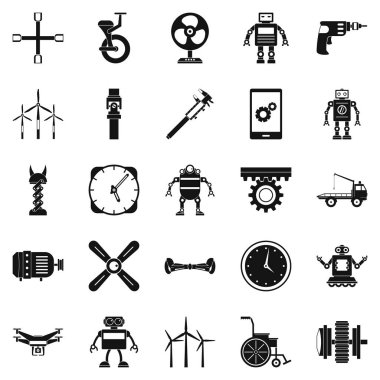 Aparatı Icons set, basit tarzı