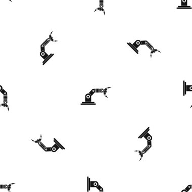 Robot el manipülatör desen sorunsuz siyah