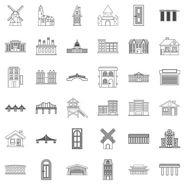 Bungalov Icons set, anahat stili