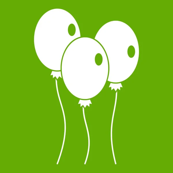Luftballons Symbol grün — Stockvektor