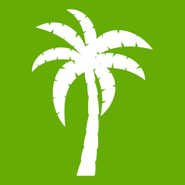 Palmera icono verde — Vector de stock