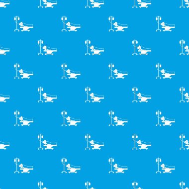 Bir damla desen kesintisiz mavi yatakta hasta