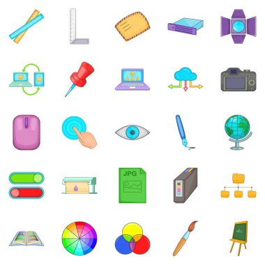 Diyagram Icons set, karikatür tarzı