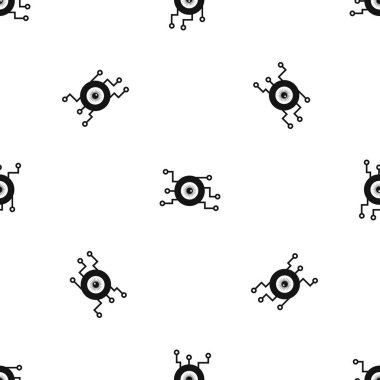 Cyber göz simgesi desen sorunsuz siyah