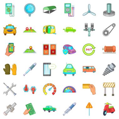 Bakım Icons set, karikatür tarzı