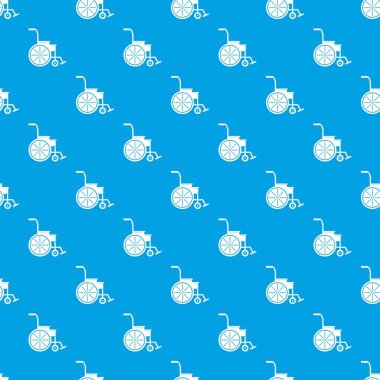 Tekerlekli sandalye desen kesintisiz mavi