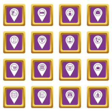 Puan faiz simgelerin mor ayarla