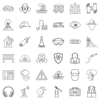 Felaket Icons set, anahat stili