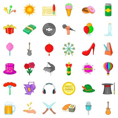 Teslimat Icons set, karikatür tarzı