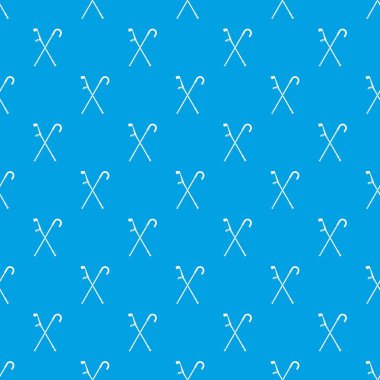 Yürüyüş baston desen kesintisiz mavi