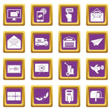 Poste hizmeti simgelerini mor ayarla